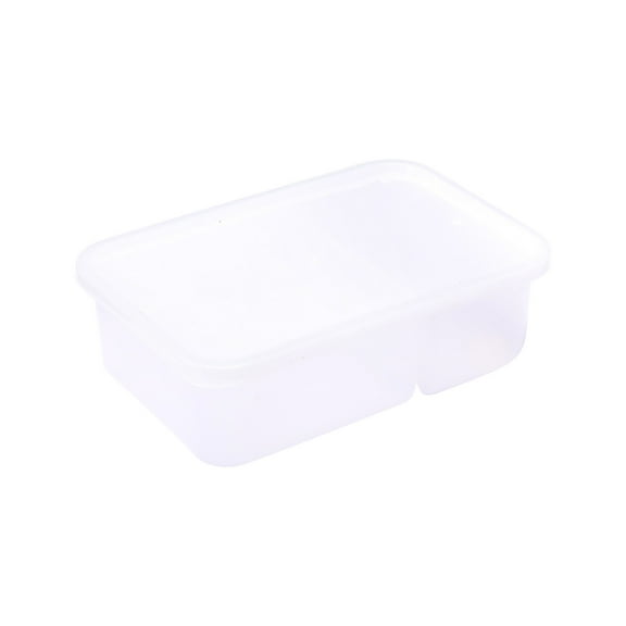 Storage Container, 3-Section Food Keep Fresh Box for Fridge and Freezer, Transparent Soft Cover Microwave Safe Organizer