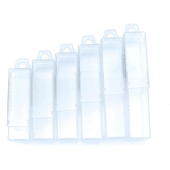Storage Container 6 Piece Extendable Plastic Box Used as Case for Countersink and Replacement Drill Bits