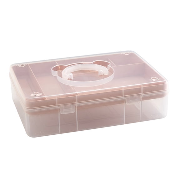 Storage Container Box with Handle, for Art Craft Scrapbooking Supplies Document Stationery
