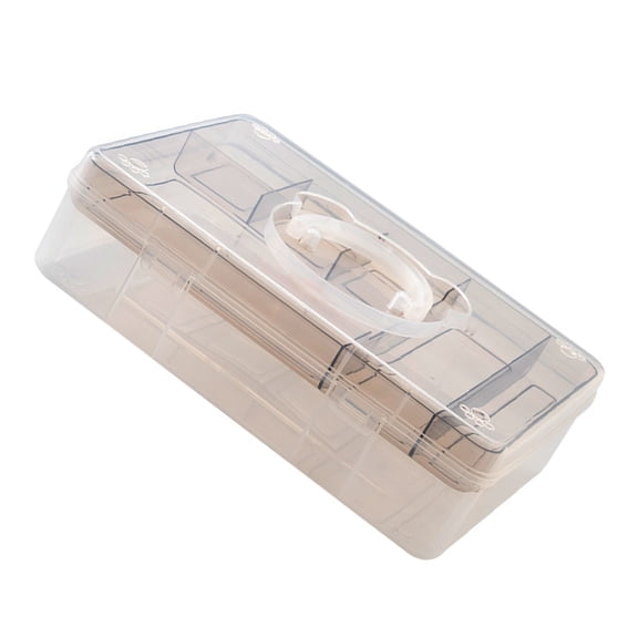 Storage Container Box with Handle, for Art Craft Scrapbooking Supplies Document Stationery