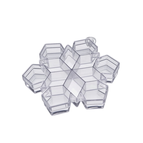 Storage Container Clear Star Shaped Compartment Plastic Organizer for Halloween Candy Small Parts Home Countertop Organization