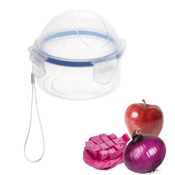 Storage Container and Tomato Lemon Apple Produce Saver Holder, Portable Fruit and Vegetable Food Storage Keeper Containers for Fridge (1 Pack)