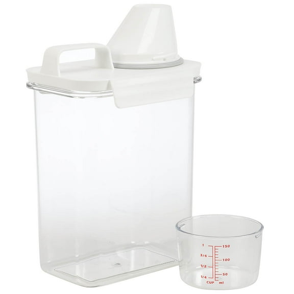 Storage Container w/ Attached Measuring Cup