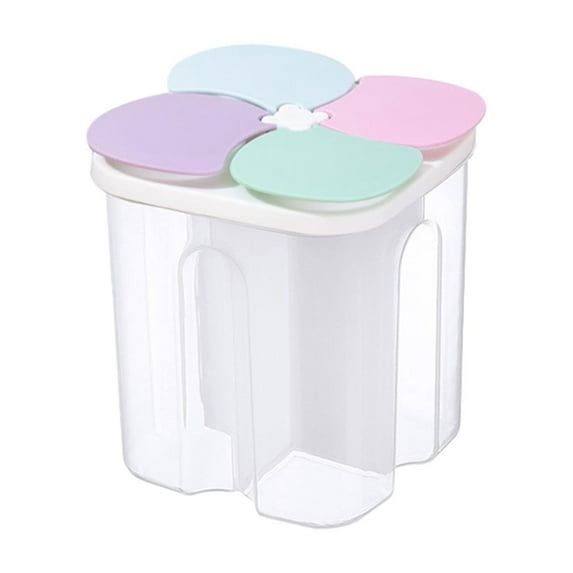 Storage Containers Cereal Sealed Jar Compartment Storage Jar Home Kitchen Food Grade with Lid Transparent Food Storage Jar