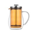 thumbnail image 1 of Storage Containers, Clearance! Fenull 600Ml Amber French Press, Storage Container, 1X Household Filter Sharing Pot Colored Glass Pot, 1 of 8