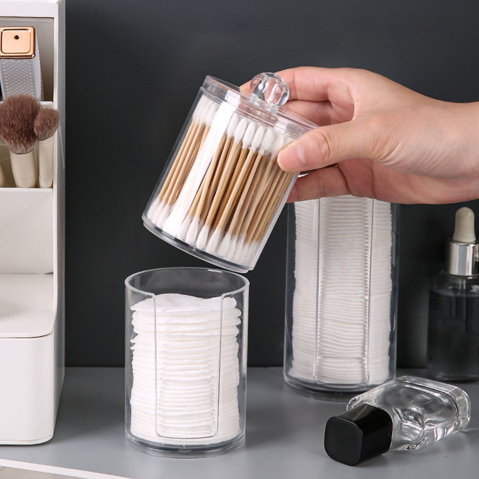 Storage Containers Cosmetic Cotton Storage Box Cotton Stick Container