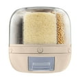 thumbnail image 1 of Storage Containers Grains Dispenser Rotating Food Storage Unit 6 Grids Versatile Cereal Dispenser for Rice and Candy Countertop Organizer, 1 of 6
