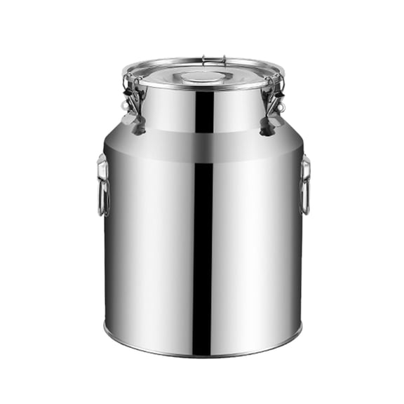 Storage Containers Kitchen Organizers Stainless Steel Milk Bucket with Silicone Seal Lid for Liquid Storage and Organization 132 Gallon Capacity Pails with Lids