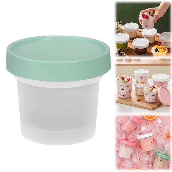 Storage Containers Plastic Containers With Top Lid Reusable Dishwasher Freezer Airtight Takeout Container IdealforSoup And More, 100ml Airtight Food Jar, Leakproof Soup Container