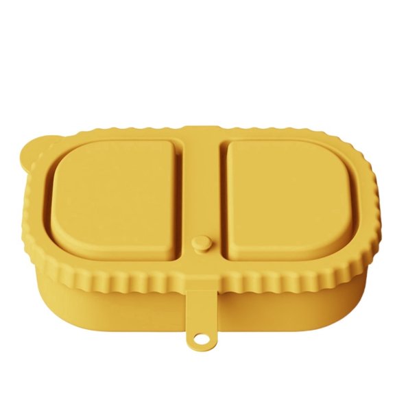 Storage Containers - Practical Silicone Double Compartment Snack Container Ideal for Family Gatherings and Outdoor Adventures