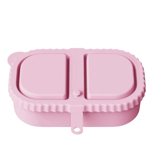 Storage Containers - Practical Silicone Double Compartment Snack Container Ideal for Family Gatherings and Outdoor Adventures