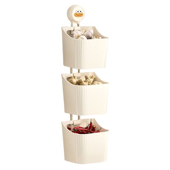 Storage Containers Wall Floating Acrylic Shelf Organizer Stackable Clear Mount Ideal for Kitchen Bathroom Refrigerator
