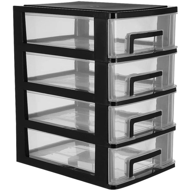 Storage Containers With Drawers 4Drawer Storage Desktop