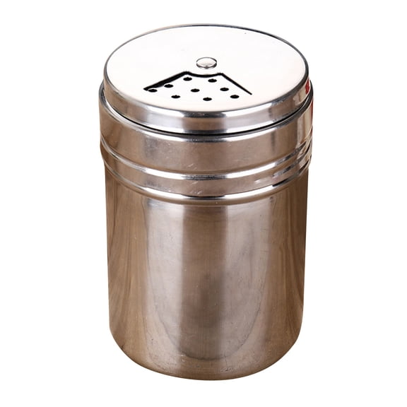 Storage Containers for Kitchen - Stainless Steel Shaker and Pepper Dredge Set with Adjustable Pour Holes and Everyday Use