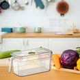 thumbnail image 1 of Storage Containers with Lids, Hwkond Transparent Refrigerator Storage Box Sealed Chronograph Storage Box With Handle Superimposed Storage Box,White, 1 of 9