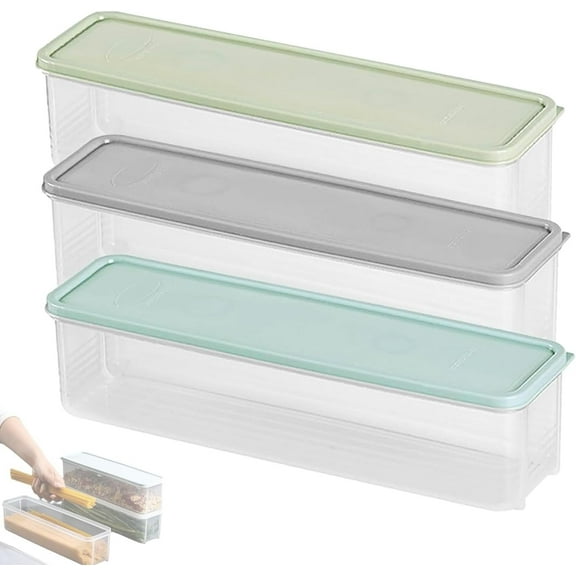 Storage & Crisper Boxes, Spaghetti Container Storage with Lids, Pasta Container, Stackable Food Containers Kitchen Airtight, Freezable Noodle Refrigerator Organizers