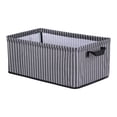 thumbnail image 1 of REGALWOVEN Storage Cube, 1 Pack Sturdy Storage Bin with Handles, Storage Basket for Organizing Blanket Black 18.5'x11'x8', 1 of 7