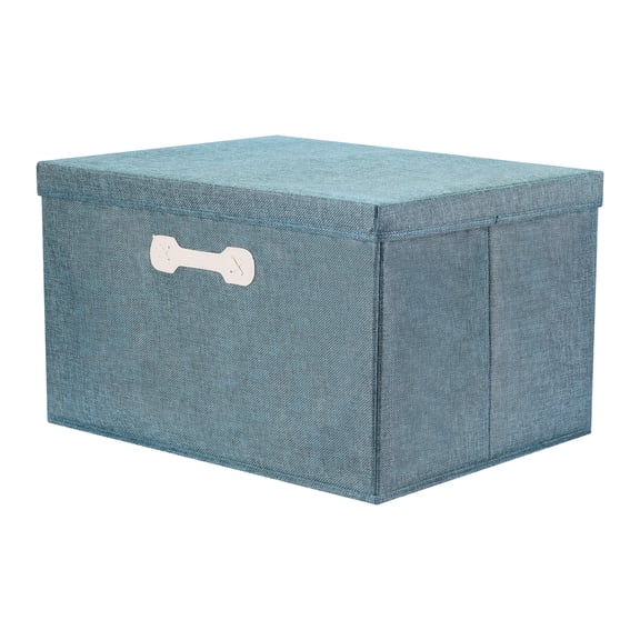 REGALWOVEN Storage Cube, Fabric Storage Bin with Lid and Handle for Shelves Closet, Collapsible Basket for Organizing Clothes Books Green 19.7*15.7*11.8in