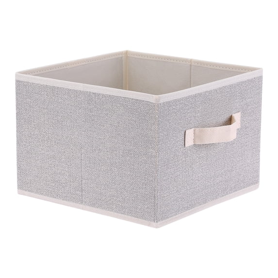 REGALWOVEN Storage Cube, Storage Bin for Shelves Closet, 1 Pack Collapsible Storage Basket for Organizing Clothes Blankets Beige 11*11*7.9in