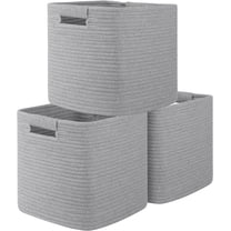 OIAHOMY Storage Cubes 11 Inch Storage Bins-3-Pack Cotton Rope Woven ...