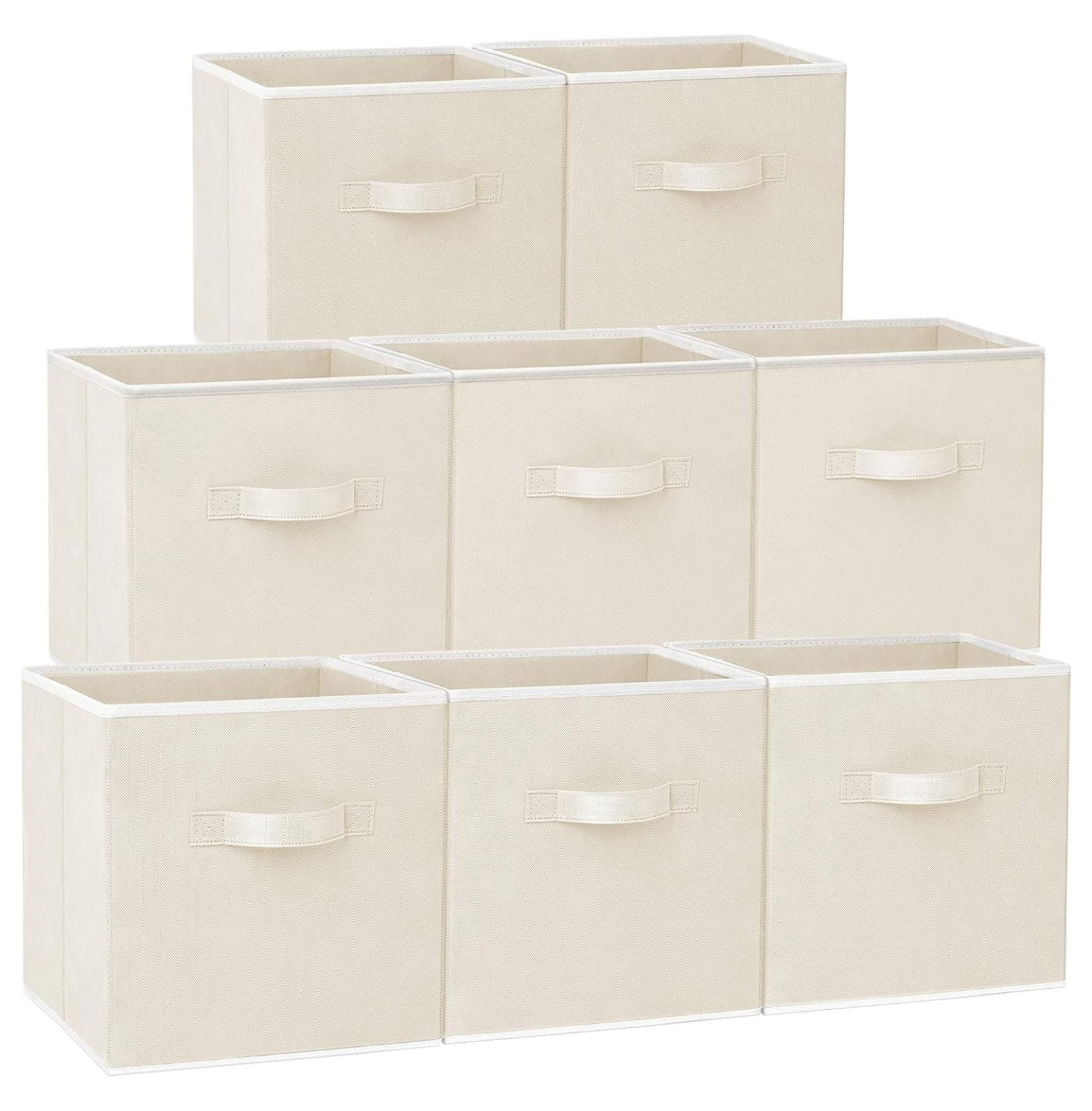 Storage Cubes, 13x13 Large Cube Storage Bins (Set of 8), Fabric