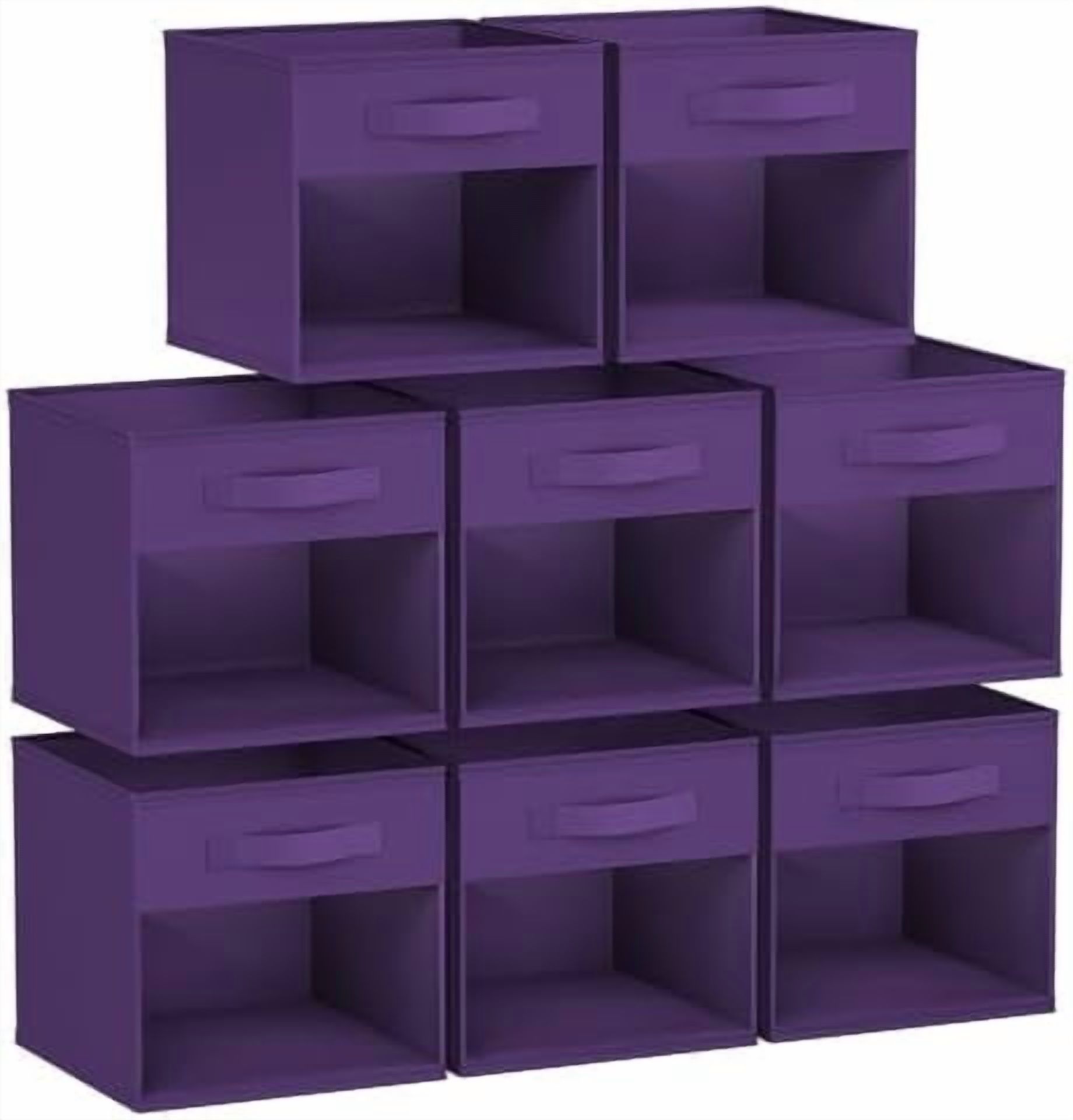 Storage Cubes, Cube Storage Bin, 8 Pack Foldable Baskets with Window ...