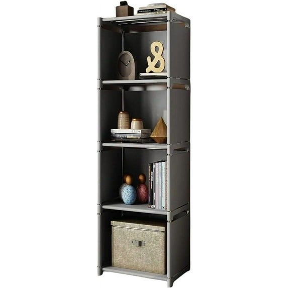 Storage Cubes Organizer Shelves, 4 Cube Bookcase Bookshelf for Bedroom Closet Small Spaces, Cube Storage Organizer Shelf for Kids Clothes Nursery