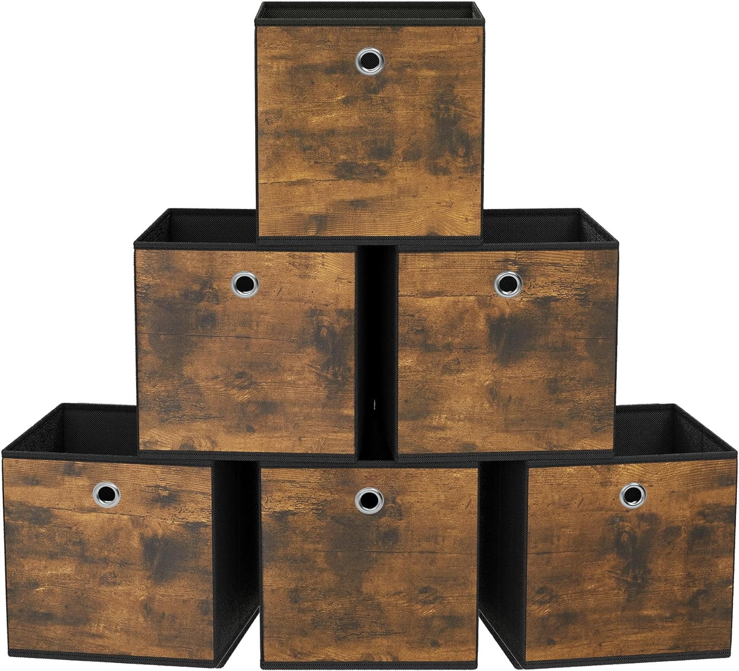 Storage Cubes, Set of 6, 11-Inch Foldable Closet Organizers 11 Pounds