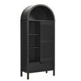 thumbnail image 1 of Storage Display Cabinet , Black, Wood, Living Dining Room Kitchen Cafe Bistro Hospitality Restaurant, Modern Contemporary, HB37742, 1 of 10