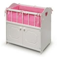 thumbnail image 1 of Storage Doll Crib with Bedding and Free Personalization Kit - White, 1 of 11