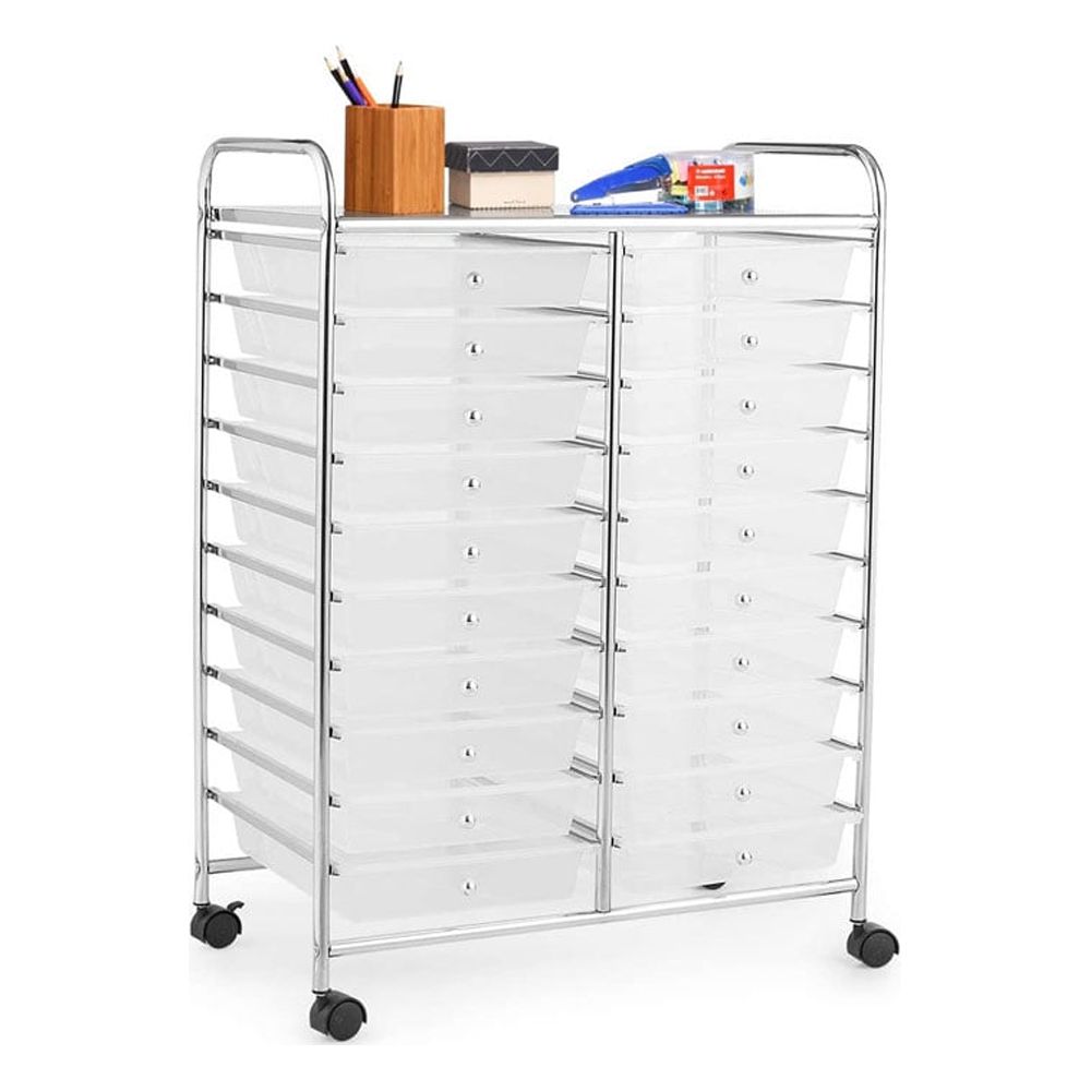 Storage Drawer Carts, 20Drawer Organizer with Wheels, Multipurpose