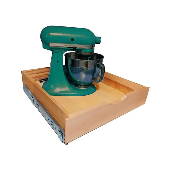 Storage Drawer Wooden Drawer Organizer for kitchen Cabinet Pull Out Under Cabinet Sliding Shelf Pull Out Organizer Drawer Roll Out Wood Box Storage Shelve 20 Inch Width x 22'' Depth. NO INCLUDE Mixer