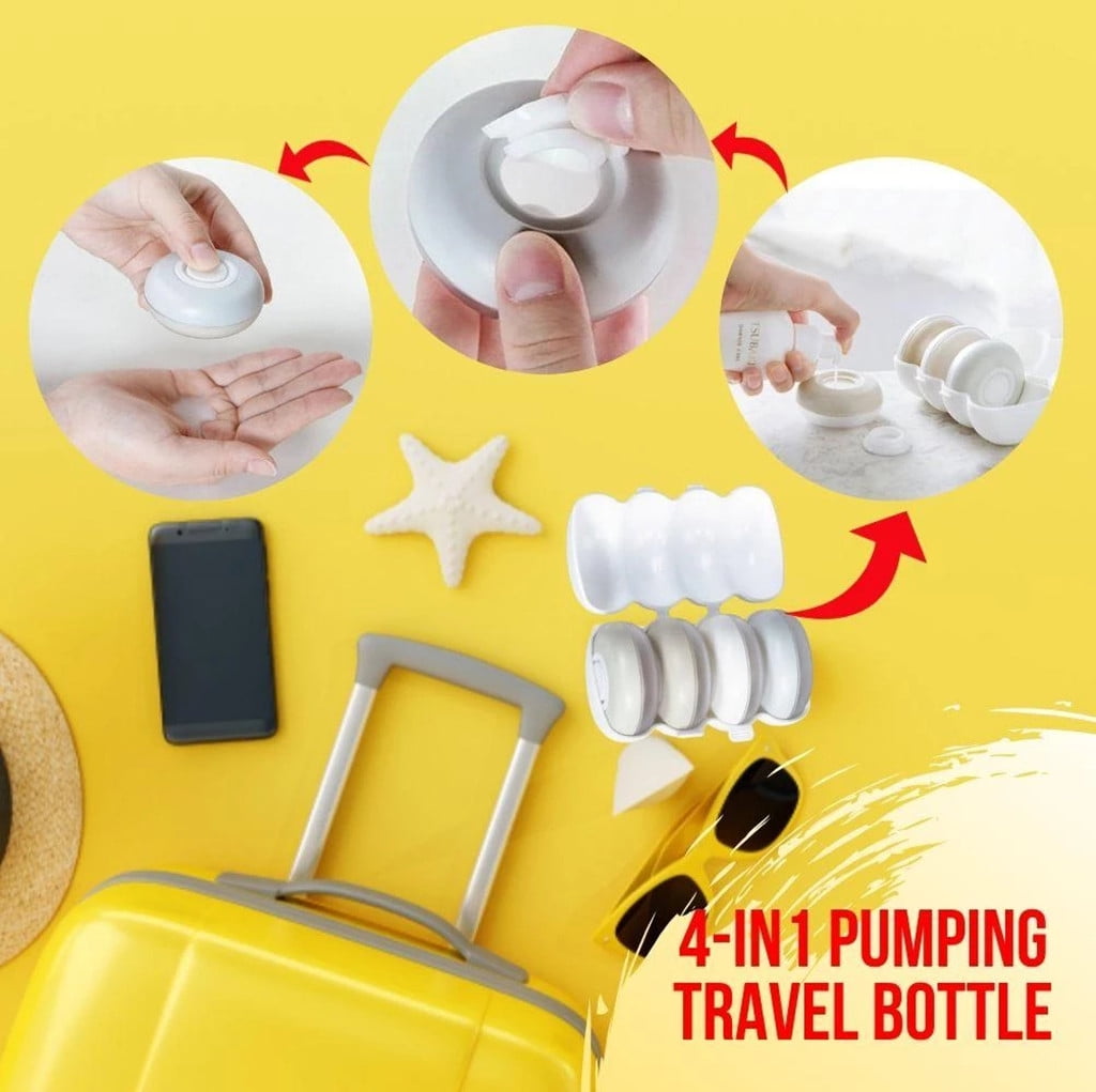 Storage Drawers Portable 4In1 Lotion Shampoo Toning Water SubBottle