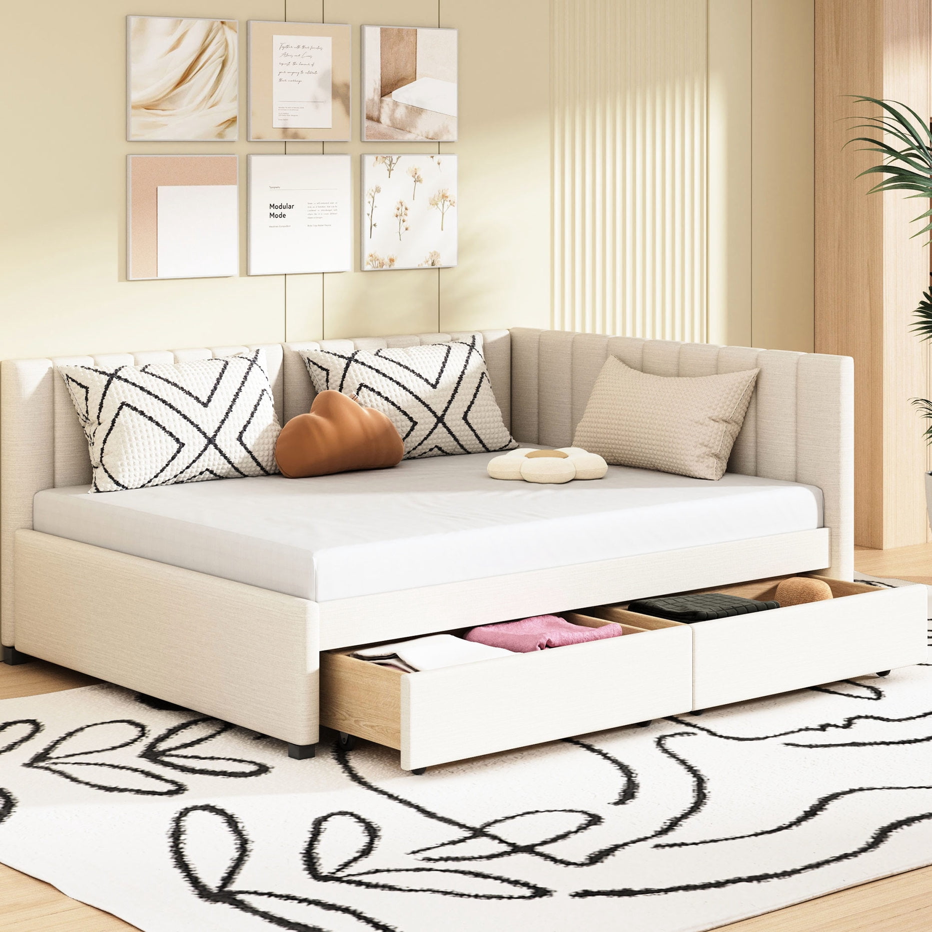 Simple Drows Storage Drawers & Simple Assembly - Sofa Bed for Hassle-Free Home Setup ...