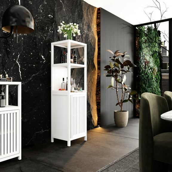 Storage Furniture For Bathroom & Living Room - White, Big Generous Area