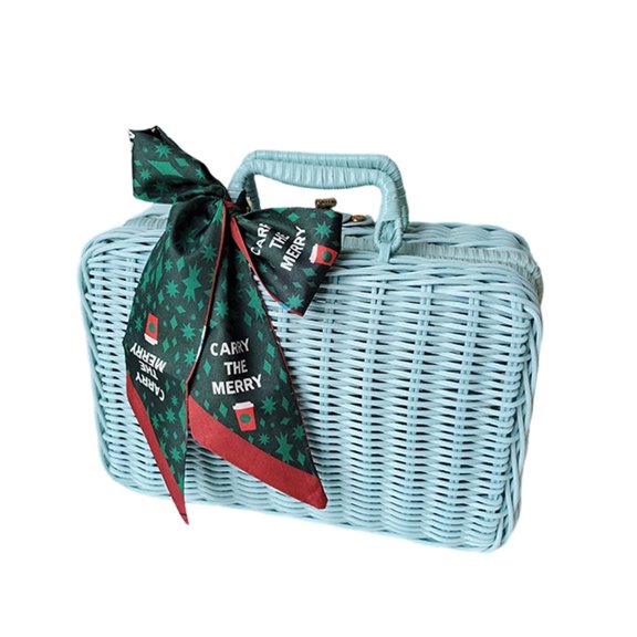 Storage Handbag Scarf Matching Handbag Picnic Companion Storage Handbag Craftsmanship: The hand Plastic Material with Long-Lasting Performance Versatile Design for Home Organization N... B