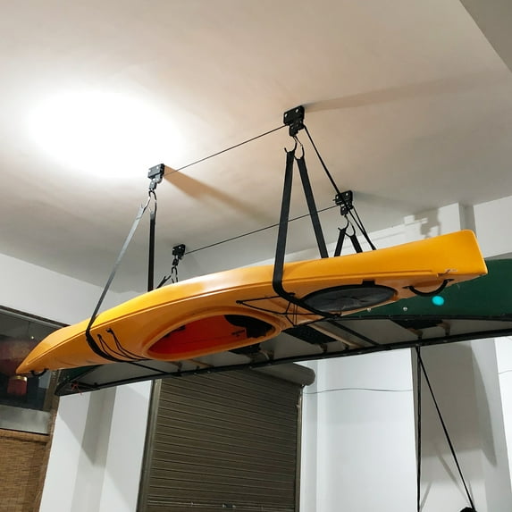 Storage Hanger Paddleboard Kayak Lift with Hanging Pulley System Kayak Ceiling Rack Garage Ceiling Mount for Paddleboard Canoe