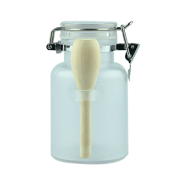 NIAIZEK  Frosted Textured White Round Bath Salt Container Sealing Dustproof 1 Set