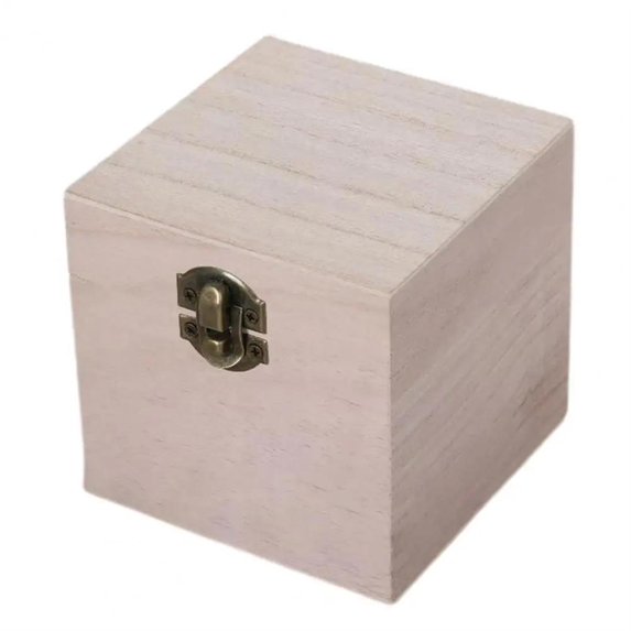 Storage Holder Square Shaped Storage Container Wood Practical Wooden Vintage Jewelry Storage Box