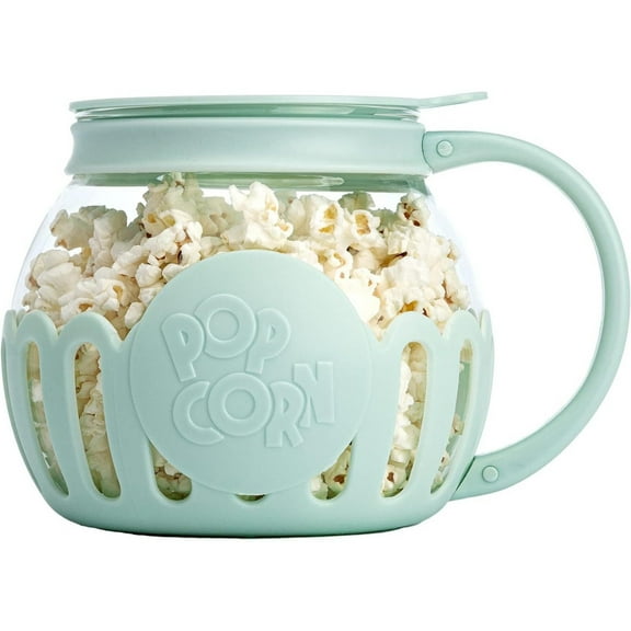 Storage Jar, Ongmies Microwave Popcorn Maker Popcorn Bowl with Temperature Glass 3In 1 Popcorn Bucket Popcorn Jar with Silicone Lid Homemade Popcorn, Food Storage, 1*Popcorn Glass Jar