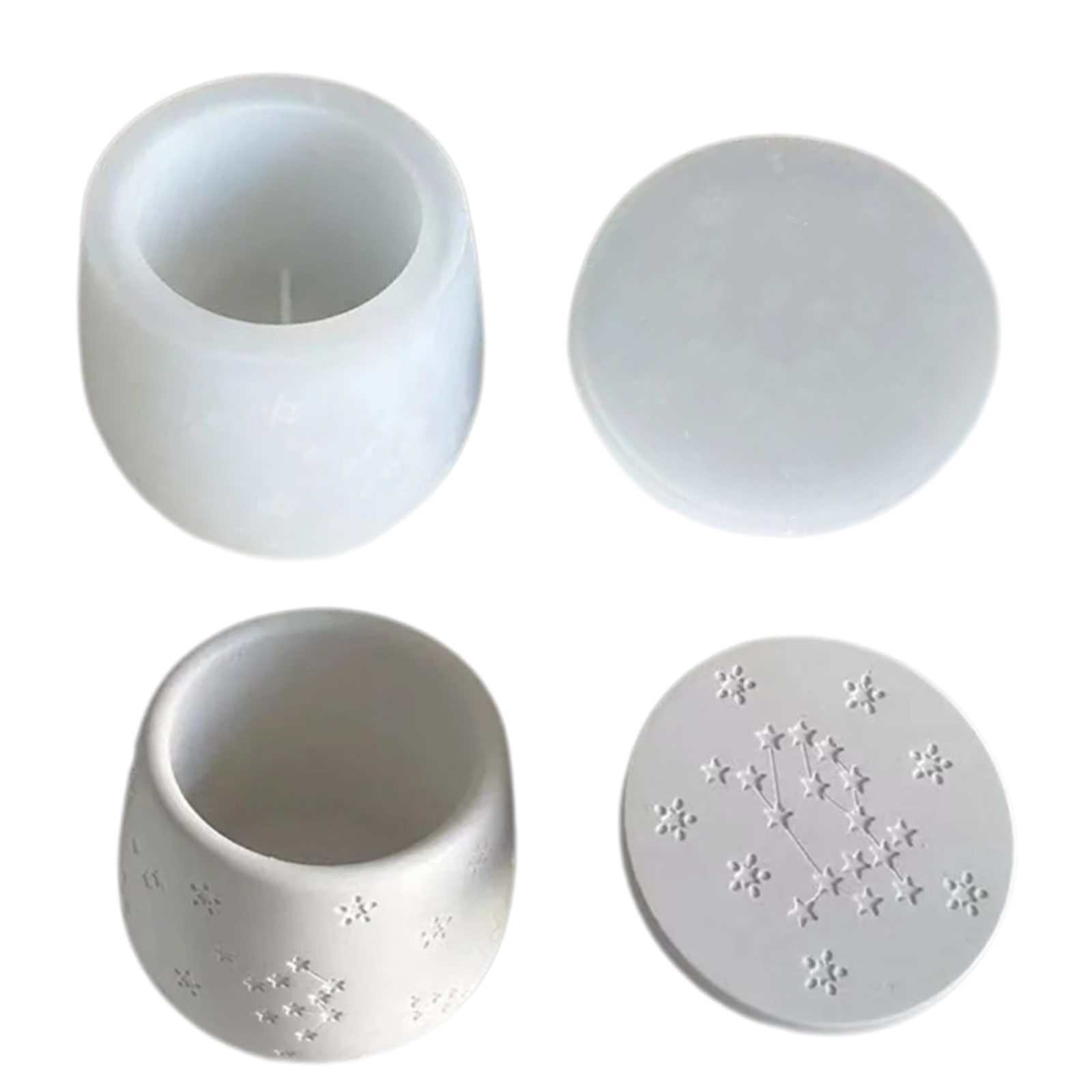 Storage Jar Silicone Mold DIYs Resin Gypsum Cement Cup Jewelry Box ...