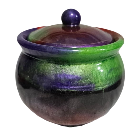 Storage Jar for Food or Storing Private Items, with Lid, Multicolored, Large