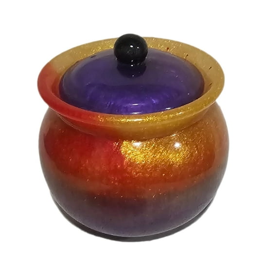 Stash Storage Jar with Lid, Multicolored Small