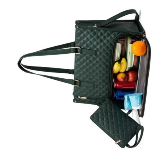 Storage Laptop Bag with Insulated Lunch Compartment for Women Large Lunch Bag