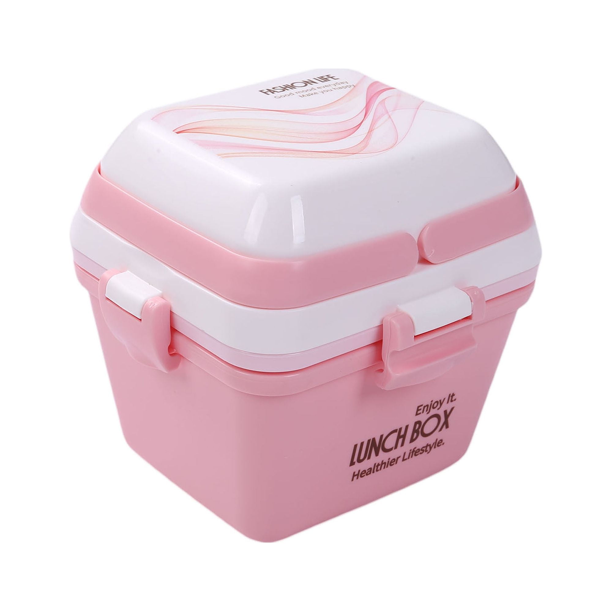 Lock And Lock Slim Lunch Box With EcoBag, Pink