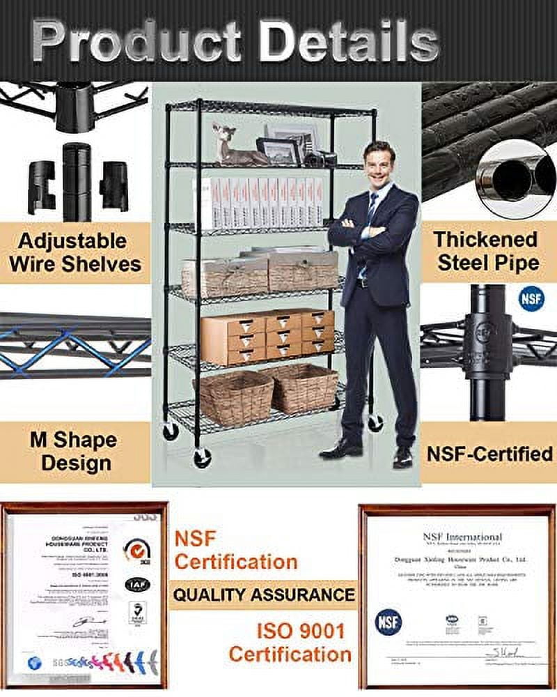 Storage Metal Shelf Wire Shelving Unit 2100Lb Capacity Adjustable Heavy