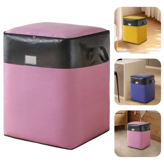 Storage & Moving Bag | Oimcto 180L Heavy-Duty Handles & Zippered Closure, Folds Flat, for Moving, Travel & Closet Organization