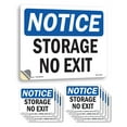 thumbnail image 1 of Storage No Exit OSHA Notice Vinyl Decal Label 7 Inch x 5 Inch - 10 Pack, 1 of 6