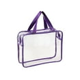 thumbnail image 1 of Storage and Organization Toy Storage Bags Large PVC Reusable Board Game Storage Containers Clear Zipper Pouches Waterproof Travel Organizer Bags For Building Block, Puzzle, Kids Books Purple, 1 of 2