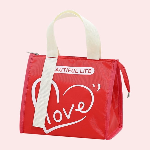 Storage And Organization, Tswi Pu Thickened Insulated Lunch Bag Simple Solid Color Bag for Womens Workers And Picnics Storage Containers Lunch Box Food Food Storage Storage Box Red